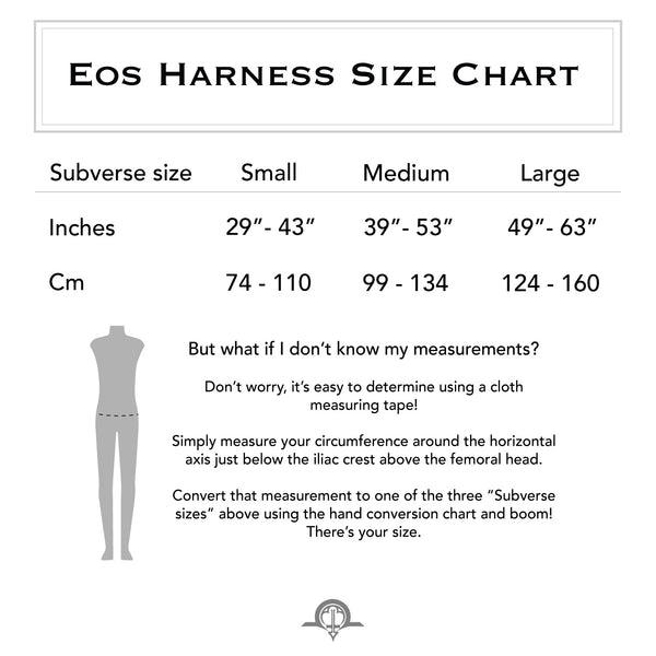 Eos leather Strap-on harness in black and brass