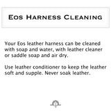 Eos leather Strap-on harness in black and brass