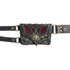 Orthrus Black/Red Leather Pocket Utility Festival Belt Closeup Subverse