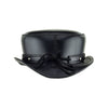 Pinkerton Black Top Hat with Rocker Nickel Dome Stud Band Back Subverse