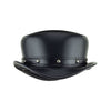 Pinkerton Black Top Hat with Rocker Nickel Dome Stud Band Front Subverse